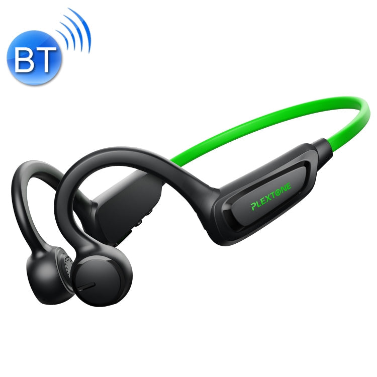 Plextone BOOST1 Bluetooth 5.0 Auriculares Deportivos con gancho para la Oreja de conducción ósea (verde)