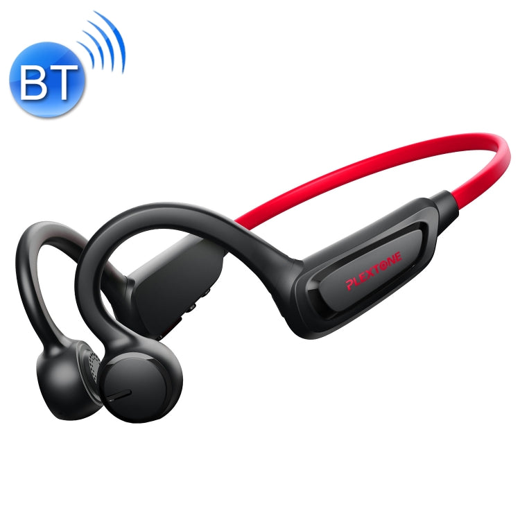 Plextone BOOST1 Bluetooth 5.0 Auriculares Deportivos con gancho para la Oreja de conducción ósea (Rojo)