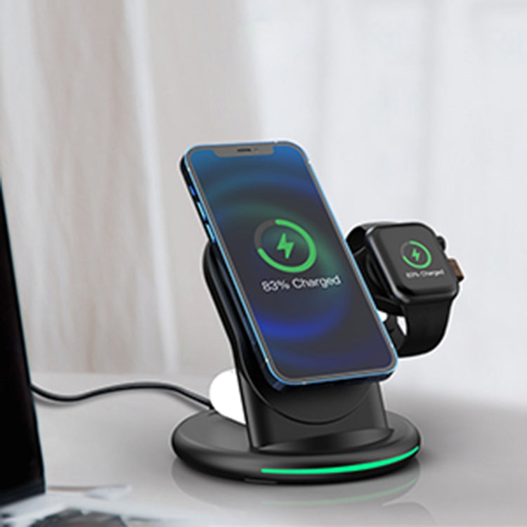 W02 3 in 1 Magnetic Wireless Charger (Black)