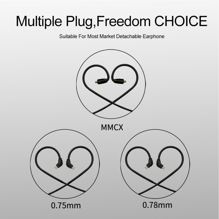 CVJ-CT1 0.75 / 0.78 / MMCX Puerto Auricular Bluetooth Cable de actualización Estilo: Enchufe de 0.75 mm