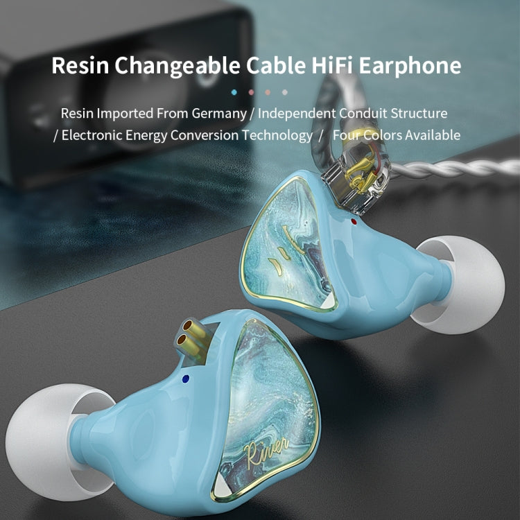 CVJ Hybrid Technology HiFi Music Wired Earphone with Microphone (Moon)