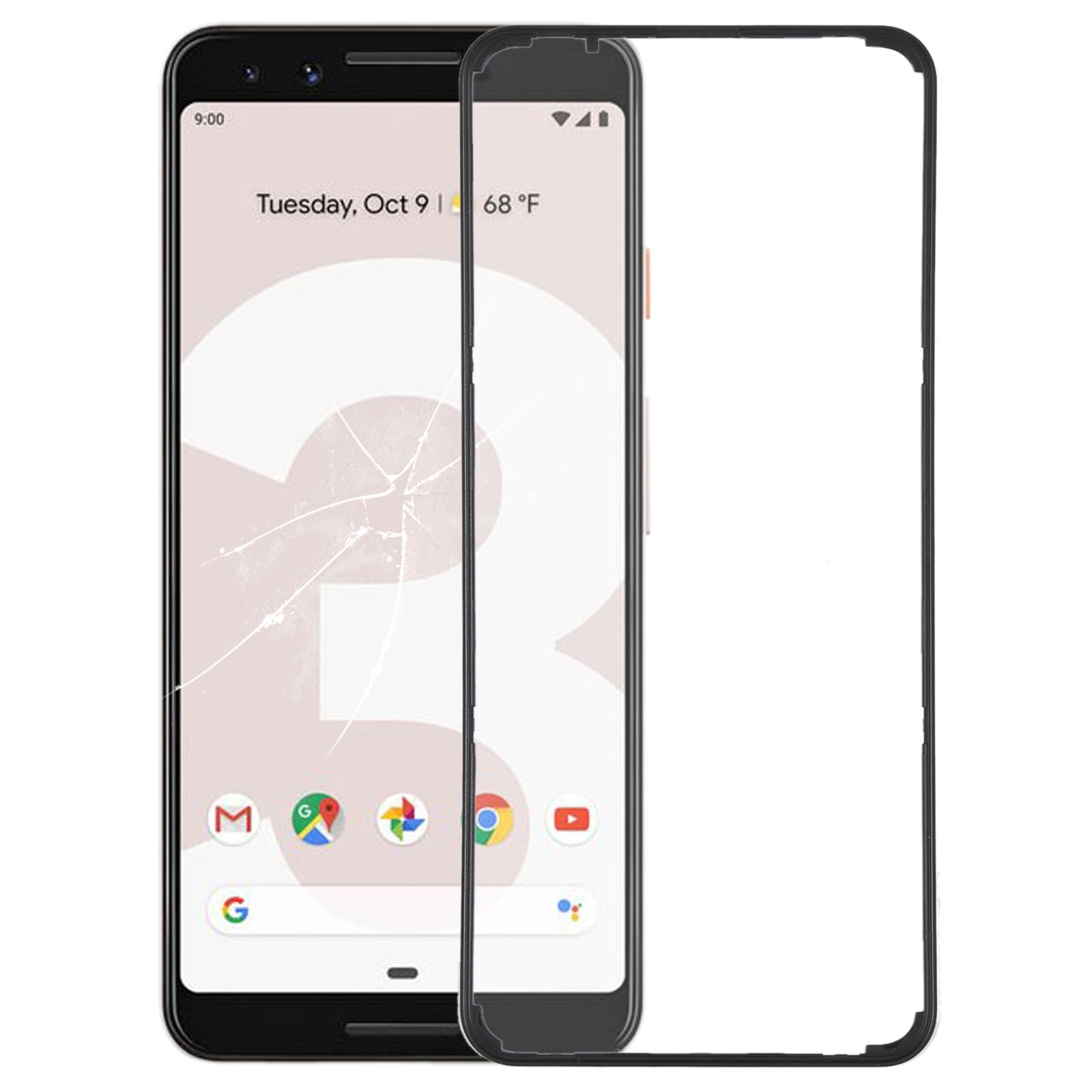 Chassis Front Frame Screen Google Pixel 3