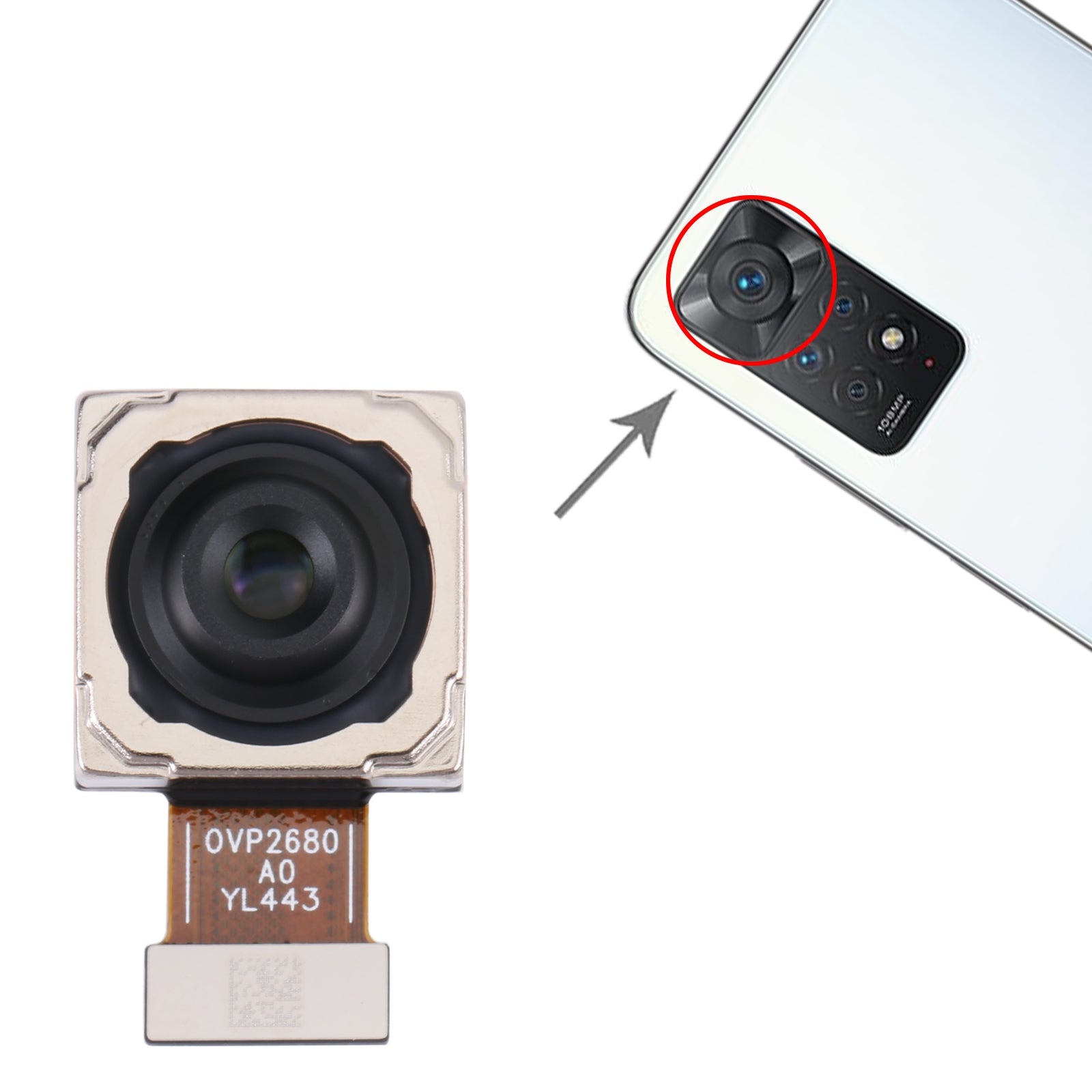 Caméra Arrière Principale Flex Xiaomi Redmi Note 11 Pro Chine / 11i / 11E 4G