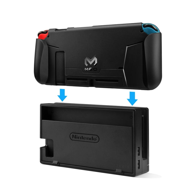 For Nintendo Switch SHUTT TPU SHELL PROTECTORS BUILT-IN NS Protective Case can be placed on the Base (Black)