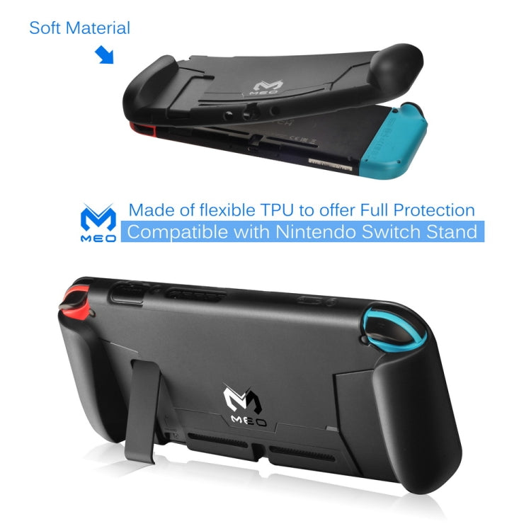 For Nintendo Switch SHUTT TPU SHELL PROTECTORS BUILT-IN NS Protective Case can be placed on the Base (Black)