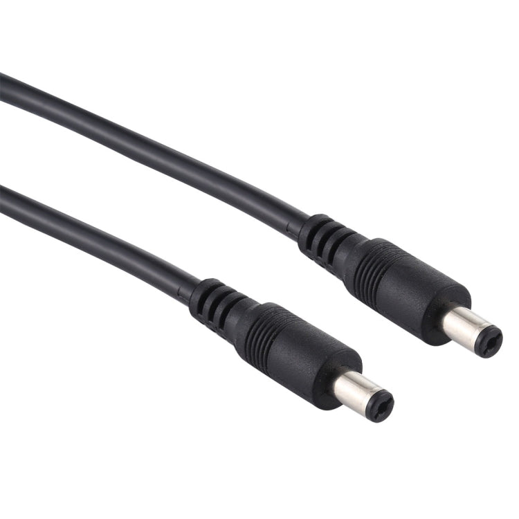 8A DC Power Plug 5.5x2.1 mm Macho a Macho Adaptador Conector Cable (Negro)