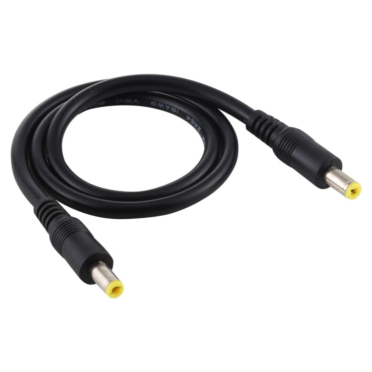 Fiche d'alimentation CC 5,5 x 2,5 mm mâle à mâle Câble de connecteur adaptateur Longueur du câble : 50 cm (noir)
