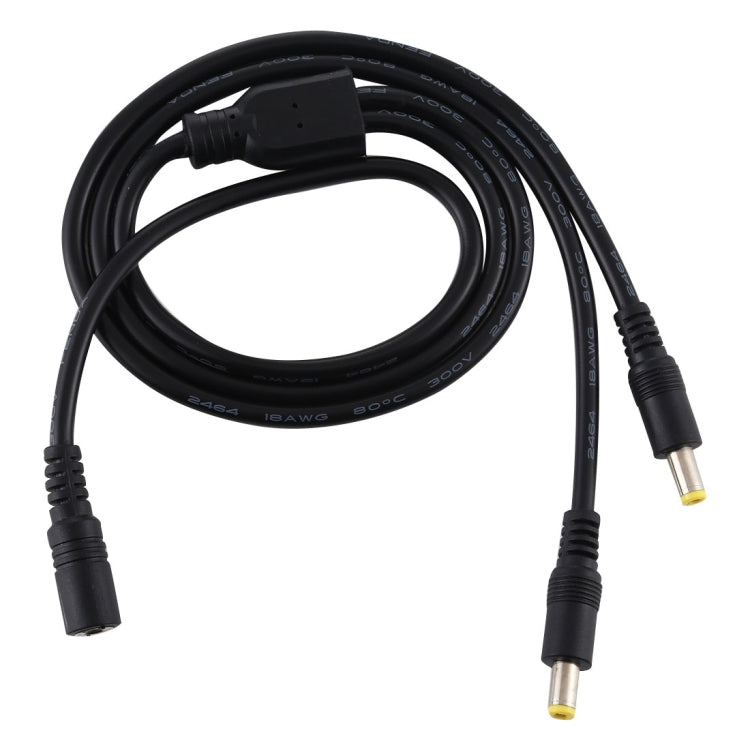 8A 5.5x2.5mm 1 à 2 Femelle à Mâle Fiche DC Power Splitter Câble d'alimentation Longueur du cordon: 70cm (Noir)
