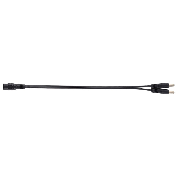 5.5x2.1 mm 1 a 2 Enchufe Hembra a Macho Adaptador divisor de Corriente CC Cable de Alimentación Longitud del Cable: 30 cm (Negro)