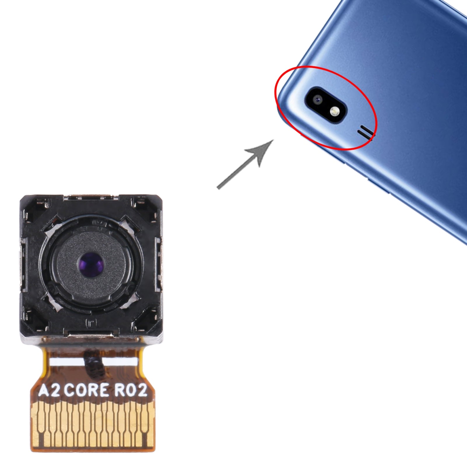 Camara Trasera Principal Flex Samsung Galaxy A2 Core