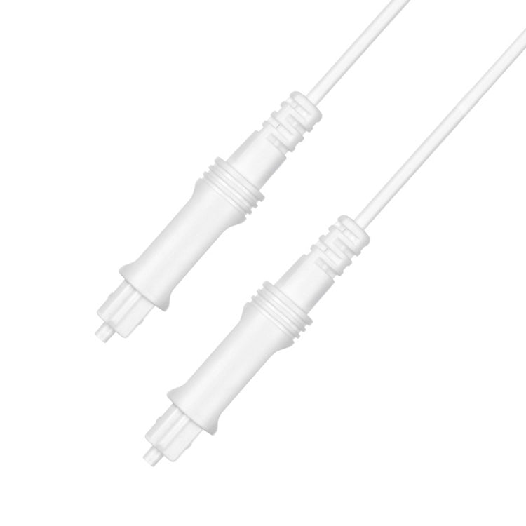 1m EMK OD2.2 mm Cable de fibra Óptica de Audio Digital Cable de equilibrio de Altavoz de Plástico (Blanco)