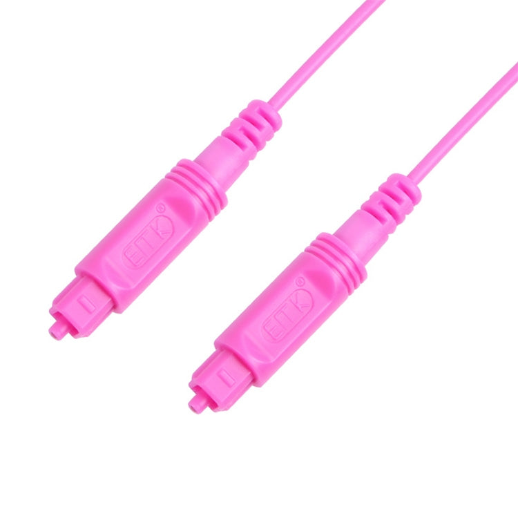 EMK 1.5m OD2.2mm Digital Audio Fiber Optic Cable Plastic Speaker Balance Cable (Pink)