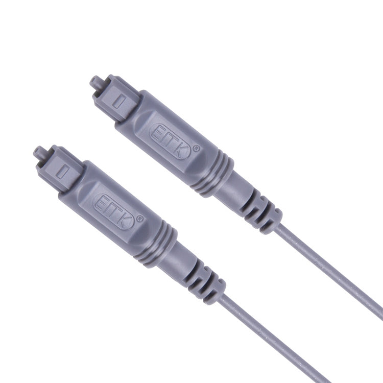EMK 1.5m OD2.2mm Digital Audio Fiber Optic Cable Plastic Speaker Balance Cable (Silver Grey)