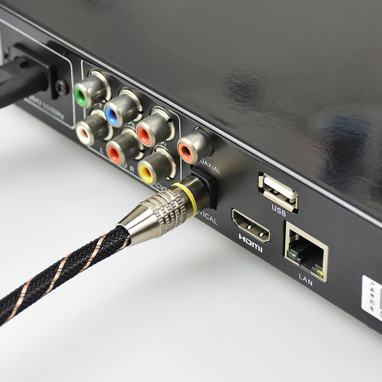 1m EMK OD6.0mm Square Port to Round Port Decoder Digital Audio Fiber Optic Patch Cable