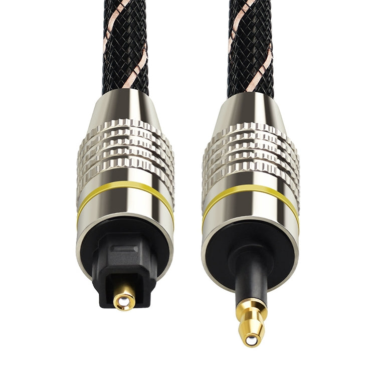 1m EMK OD6.0mm Square Port to Round Port Decoder Digital Audio Fiber Optic Patch Cable