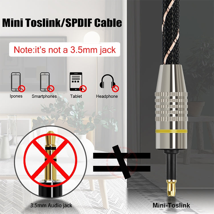 Round To Square Mini Jack Plug To Toslink Audio Adapter Optical
