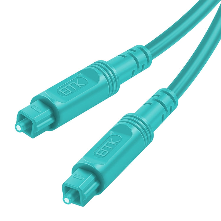 1m EMK OD4.0mm Square Port to Square Port Digital Audio Speaker Fiber Optic Patch Cable (Sky Blue)