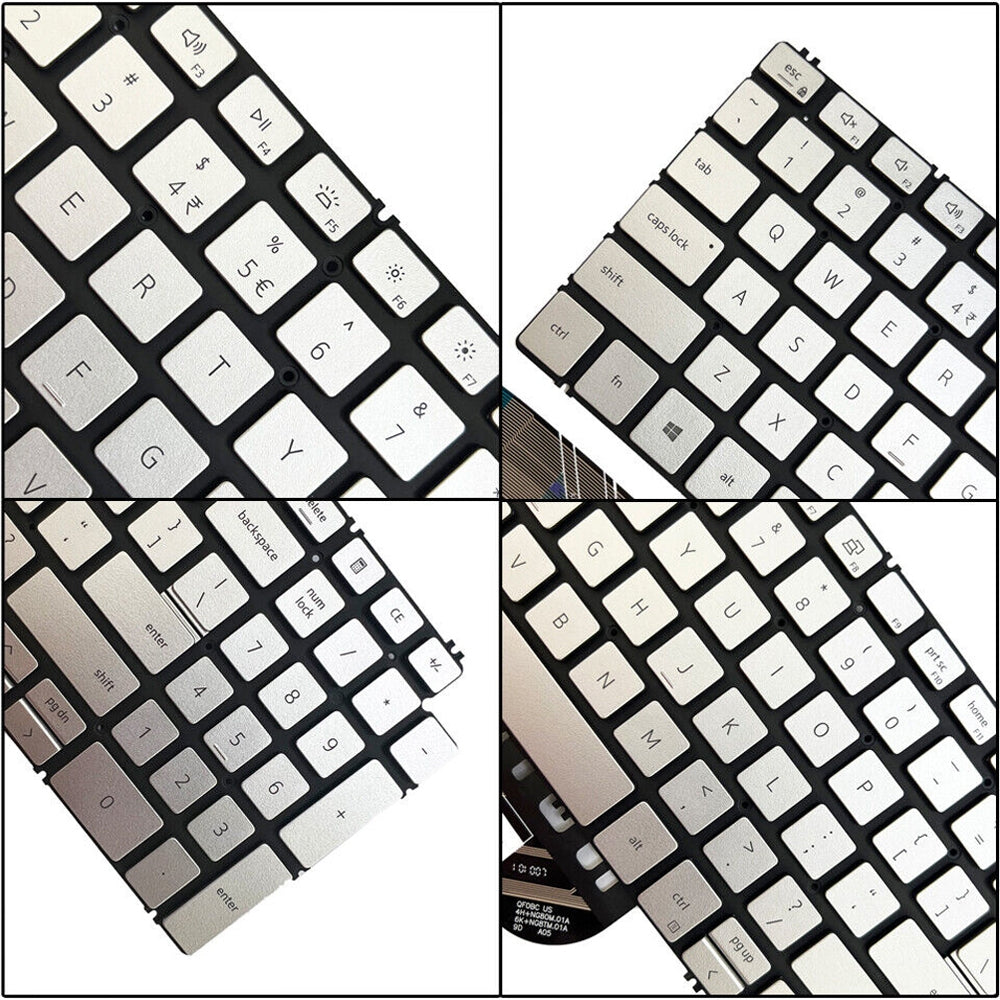 Clavier complet version US Dell Inspiron 15 7590 / 7791 / 5584 Argent