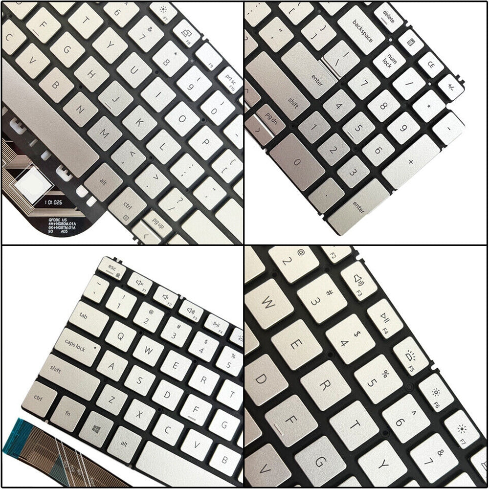 Full Keyboard US Version Dell Inspiron 15 7590 / 7791 / 5584 Silver