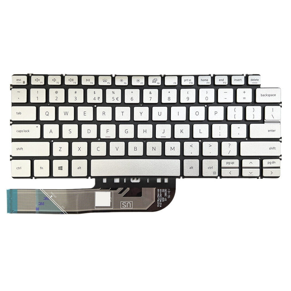 Full Keyboard with Backlight US Version Dell Inspiron 7490 / Vostro 5390 Silver