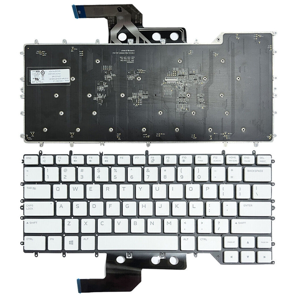 Full Keyboard US Version Dell Alienware M15 / R3 / R4 White