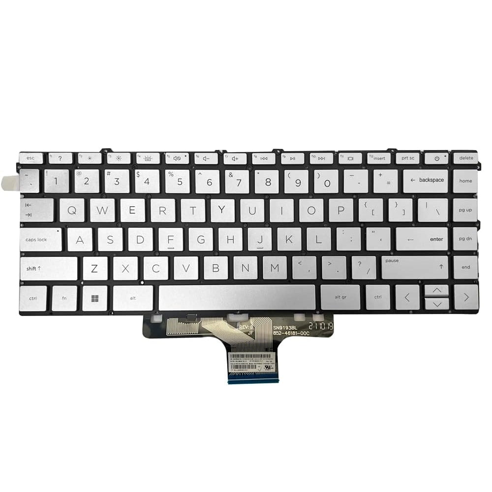 Full Keyboard with Backlight US Version HP Pavilion X360 14-DW Silver