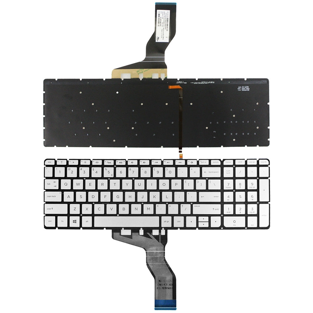 Full Keyboard with Backlight US Version HP 15-AB / 15-AK Silver