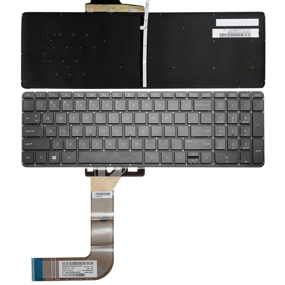 Full Keyboard with Backlight US Version HP 15-P000 / 17-F000