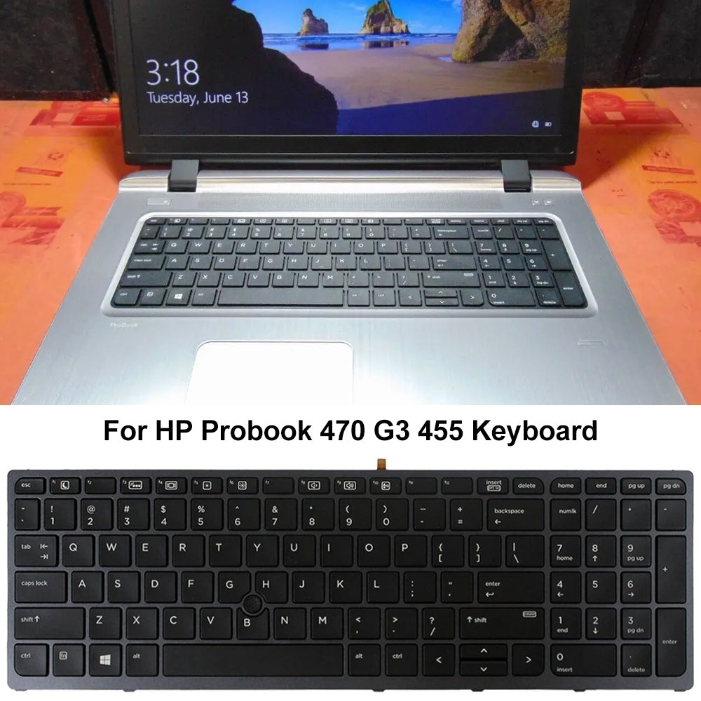 Teclado Completo con Retroiluminacion US Version HP Probook 470 G3