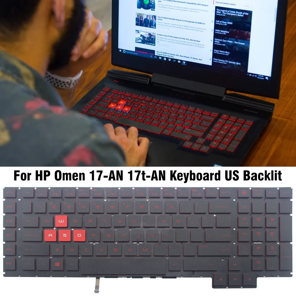 Full Keyboard with Backlight US Version HP Omen 17-AN / 17T-AN