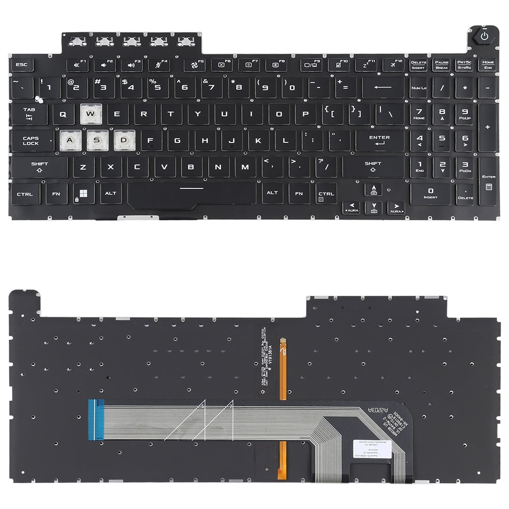 Clavier complet version US Asus TUF Gaming F15 FX506 FA506 noir