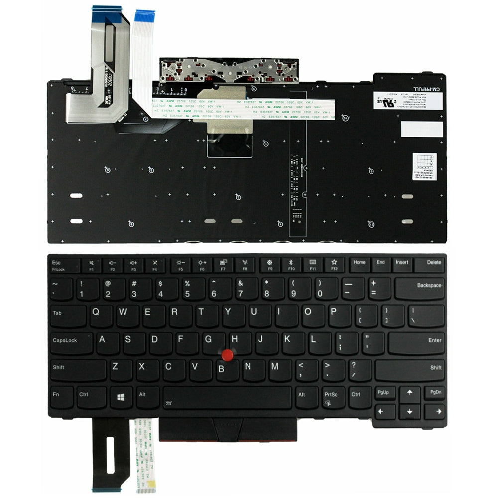 Clavier complet avec rétroéclairage version américaine Lenovo T480S E480 E485 L480 T490