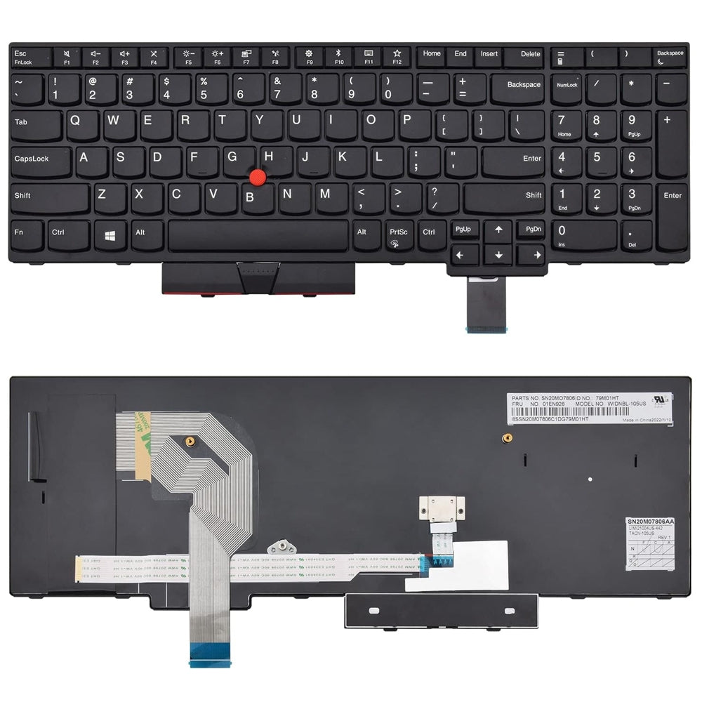 Full Keyboard with Backlight Lenovo P51S P52S T570 T580