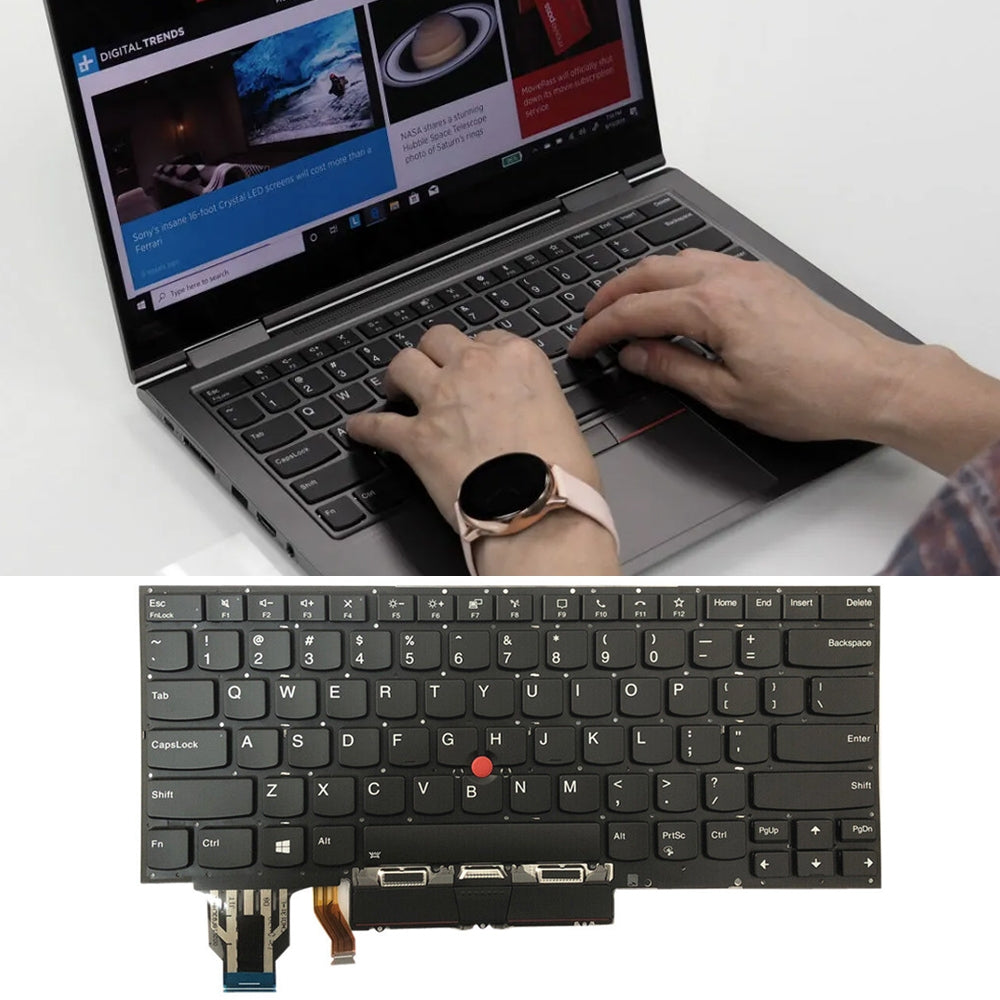 Clavier complet avec rétroéclairage Lenovo ThinkPad X1 Yoga 4e génération 20QF gris