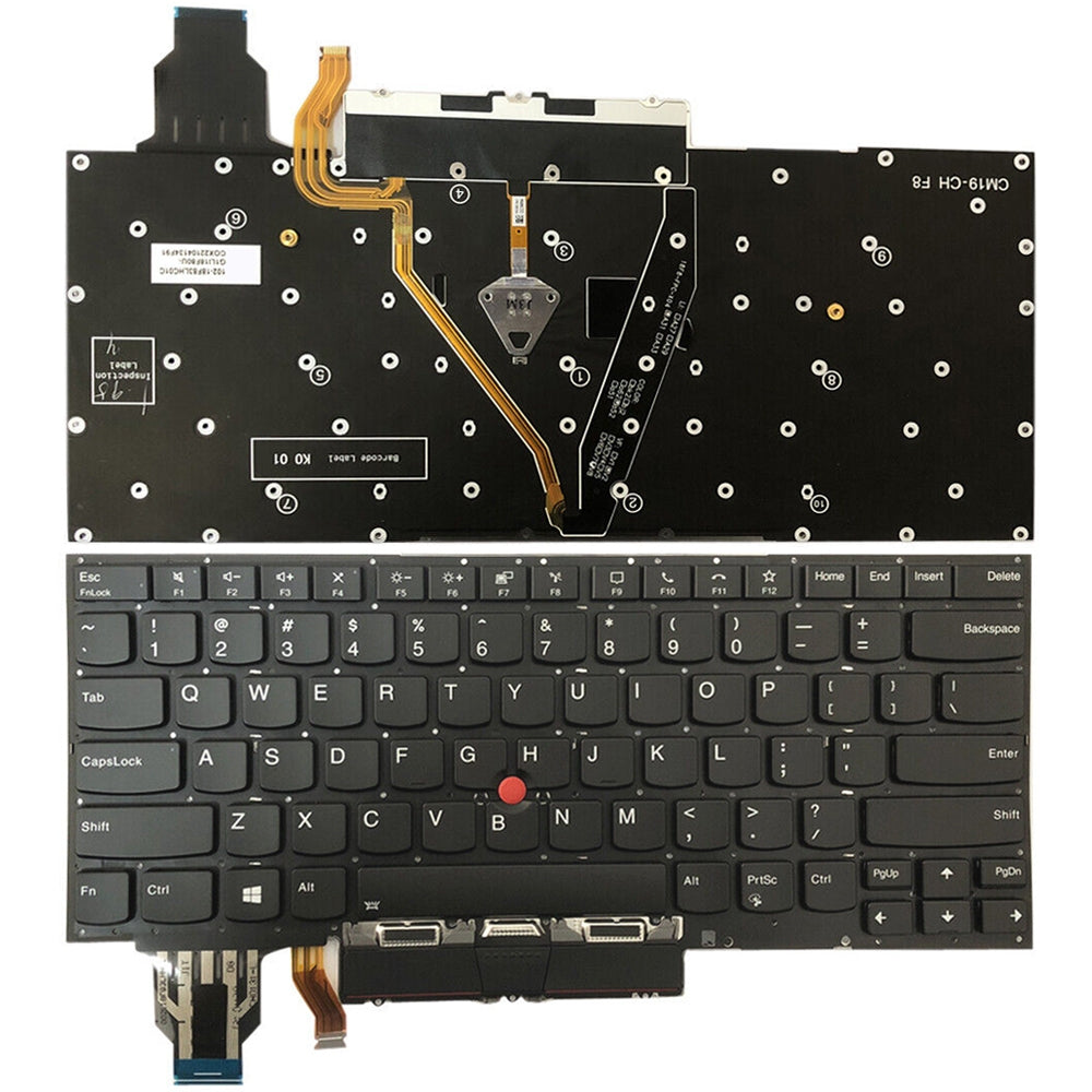 Clavier complet avec rétroéclairage Lenovo ThinkPad X1 Yoga 5e génération 20UB gris