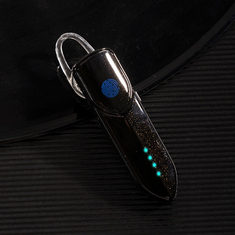 V19S Bluetooth 5.0 Business Style Touch Bluetooth Headset with Fingerprint (Black)
