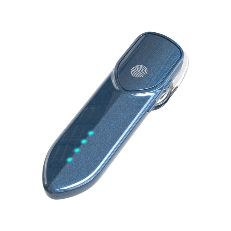 Casque Bluetooth V19S Bluetooth 5.0 Business Style Touch avec empreinte digitale (Bleu)