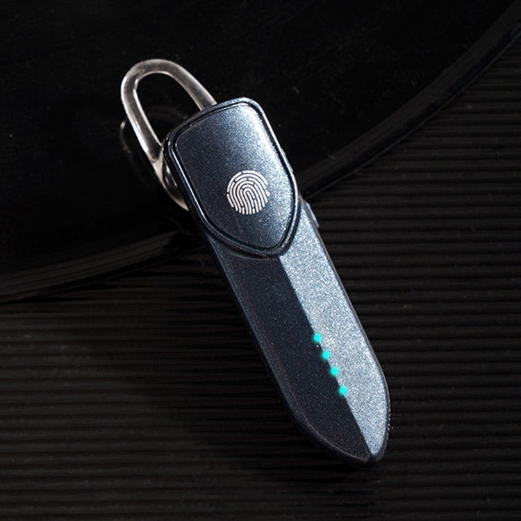 V19S Bluetooth 5.0 Business Style Touch Bluetooth Headset with Fingerprint (Blue)