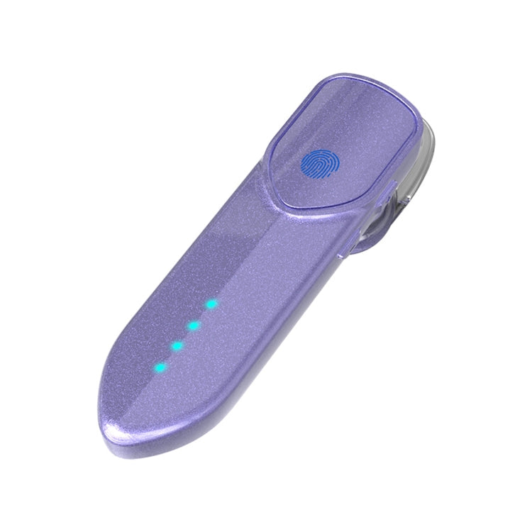 V19S Bluetooth 5.0 Auricular Bluetooth táctil de estilo empresarial con huella Digital (púrpura)