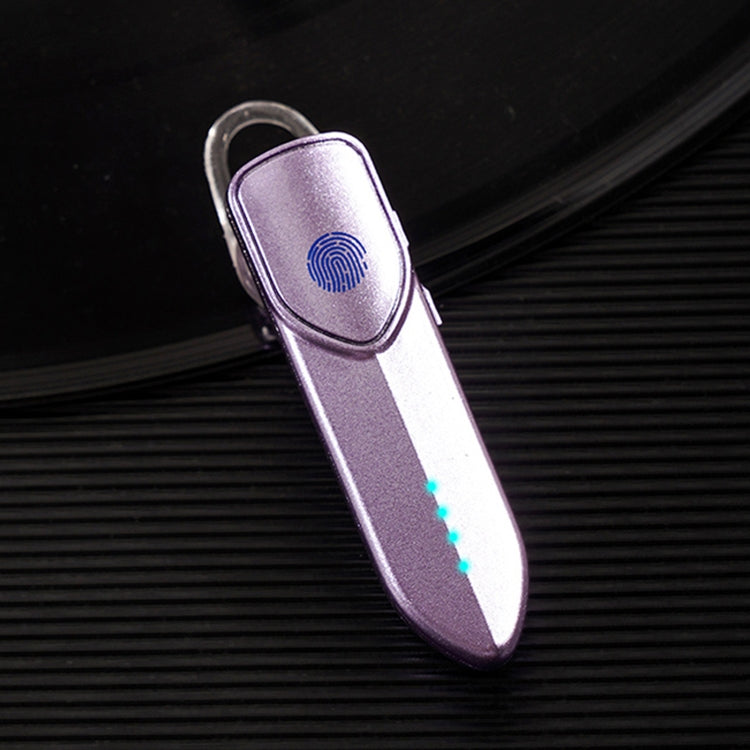 V19S Bluetooth 5.0 Business Style Touch Bluetooth Headset with Fingerprint (Purple)