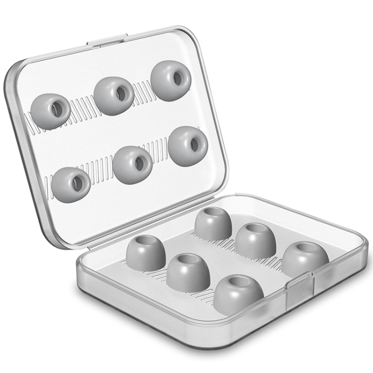 12 Stück austauschbare Ohrstöpsel aus Memory-Schaumstoff für kabellose Kopfhörer für AirPods Pro mit Aufbewahrungsbox (Grau)