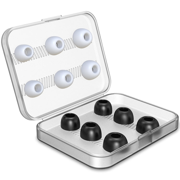12 écouteurs sans fil remplaçables en silicone + embouts en mousse à mémoire de forme pour AirPods Pro avec boîte de rangement (blanc + noir)
