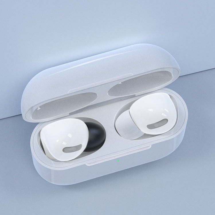 12 PCS Auriculares Inalámbricos Reemplazables de silicona + Tapones para los Oídos de espuma viscoelástica para AirPods Pro con caja de almacenamiento (Blanco + Gris)