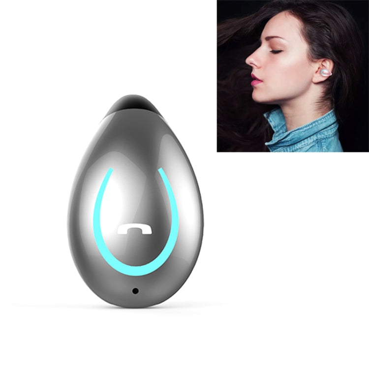 YX08 Casque sans fil avec crochet d'oreille Ultralight V5.0 Casque Bluetooth avec clip d'oreille Casque stéréo Bluetooth avec micro (Gris)