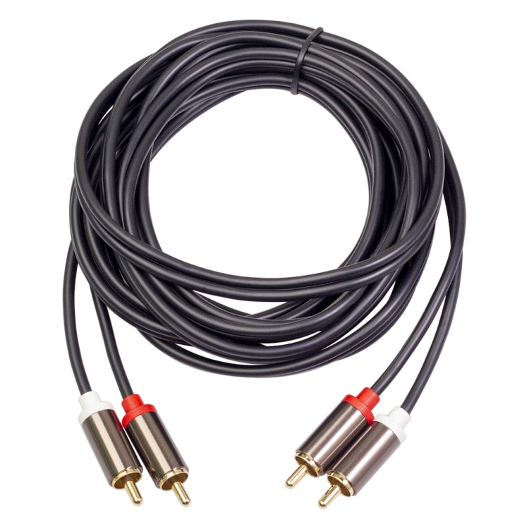 3660B 2 x RCA to 2 x RCA Gold Plated Audio Cable Cable Length: 3m (Black)