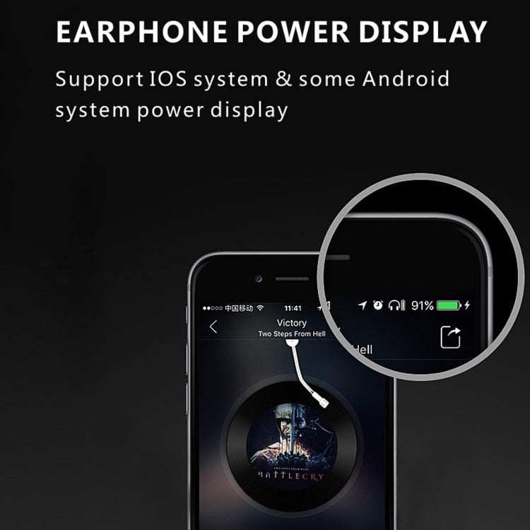 F910 Bluetooth 5.0 Auricular Bluetooth con cancelación de ruido y Micrófono Doble estilo de Oreja colgante (Negro)