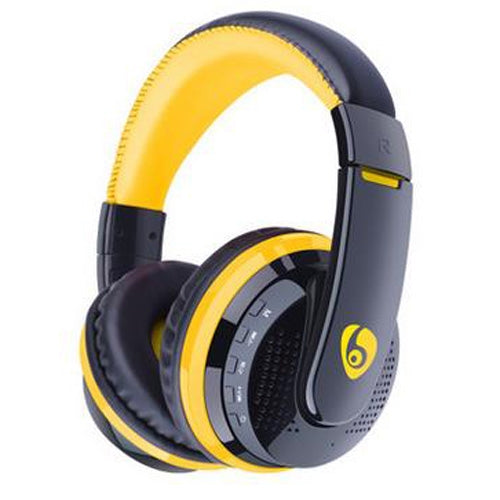 OVLENG MX666 Bluetooth 4.1 Stereo Headphones with Microphone Support FM and TF Card for iPhone Galaxy Huawei Xiaomi LG HTC and Other Smartphones (Yellow)