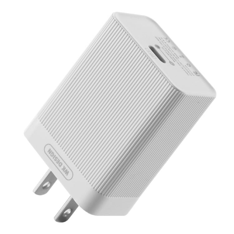 WK WP-U76 Lochon Series 18W PD Single Port Fast Charging Travel Charger Power Adapter US Plug