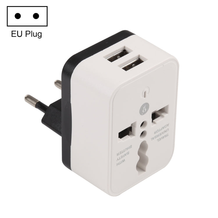 WN-2018 Dual USB Travel Charger Power Adapter Socket EU Plug