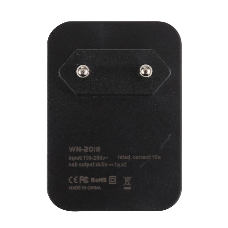 WN-2018 Dual USB Travel Charger Power Adapter Socket EU Plug